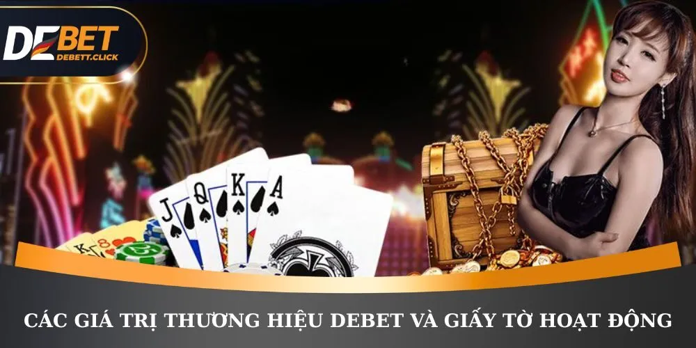 Các giá trị thương hiệu DEBET và giấy tờ hoạt động