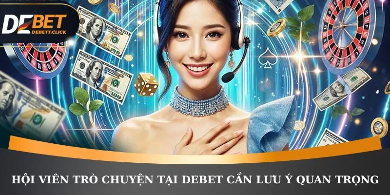 Hội viên trò chuyện tại DEBET cần lưu ý quan trọng